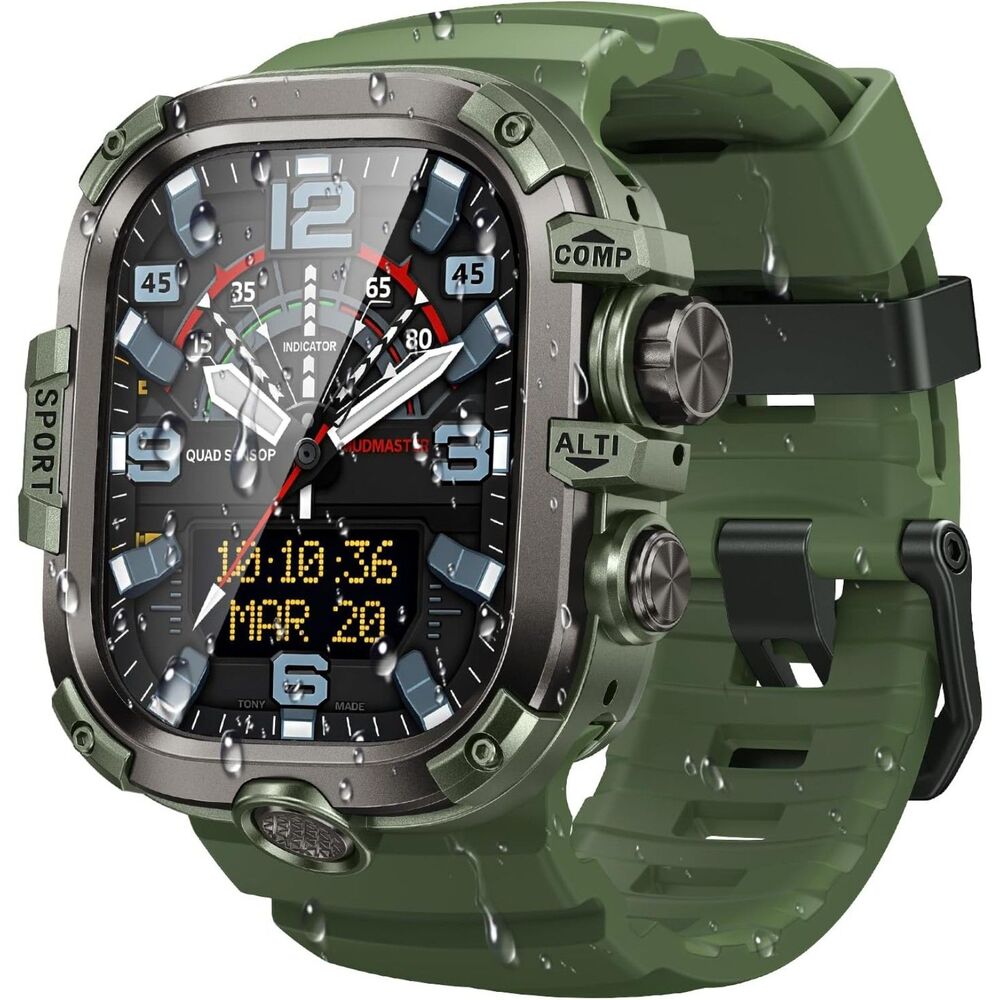 Goton Case with Band Kit for Apple Watch 46mm Series 10 11 Green Bumper Strap